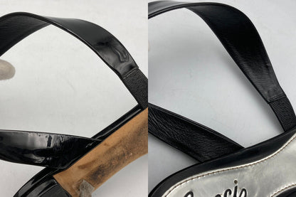 GUCCI グッチ エナメル ローヒール サンダル サイズ38 レディース 中古 D4