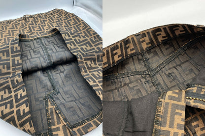 FENDI jeans フェンディ ズッカ柄 スカート ひざ丈 サイズ44 中古 D4