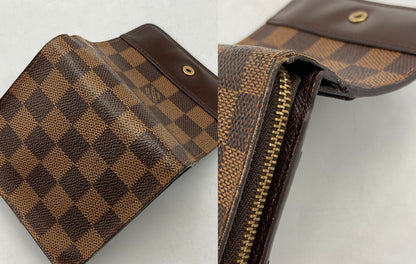 LOUIS VUITTON ルイヴィトン ダミエ エベヌ コンパクトジップ 2つ折り財布  N61668 中古 D4