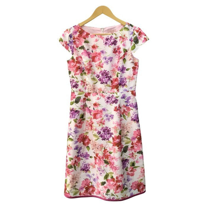 TOCCA トッカ ALSTROMERIA ニットドレス レディース ワンピース ポリエステル 花柄 ご家庭で水洗い可 ピンク サイズ4 OPTOIS0130 中古 T1