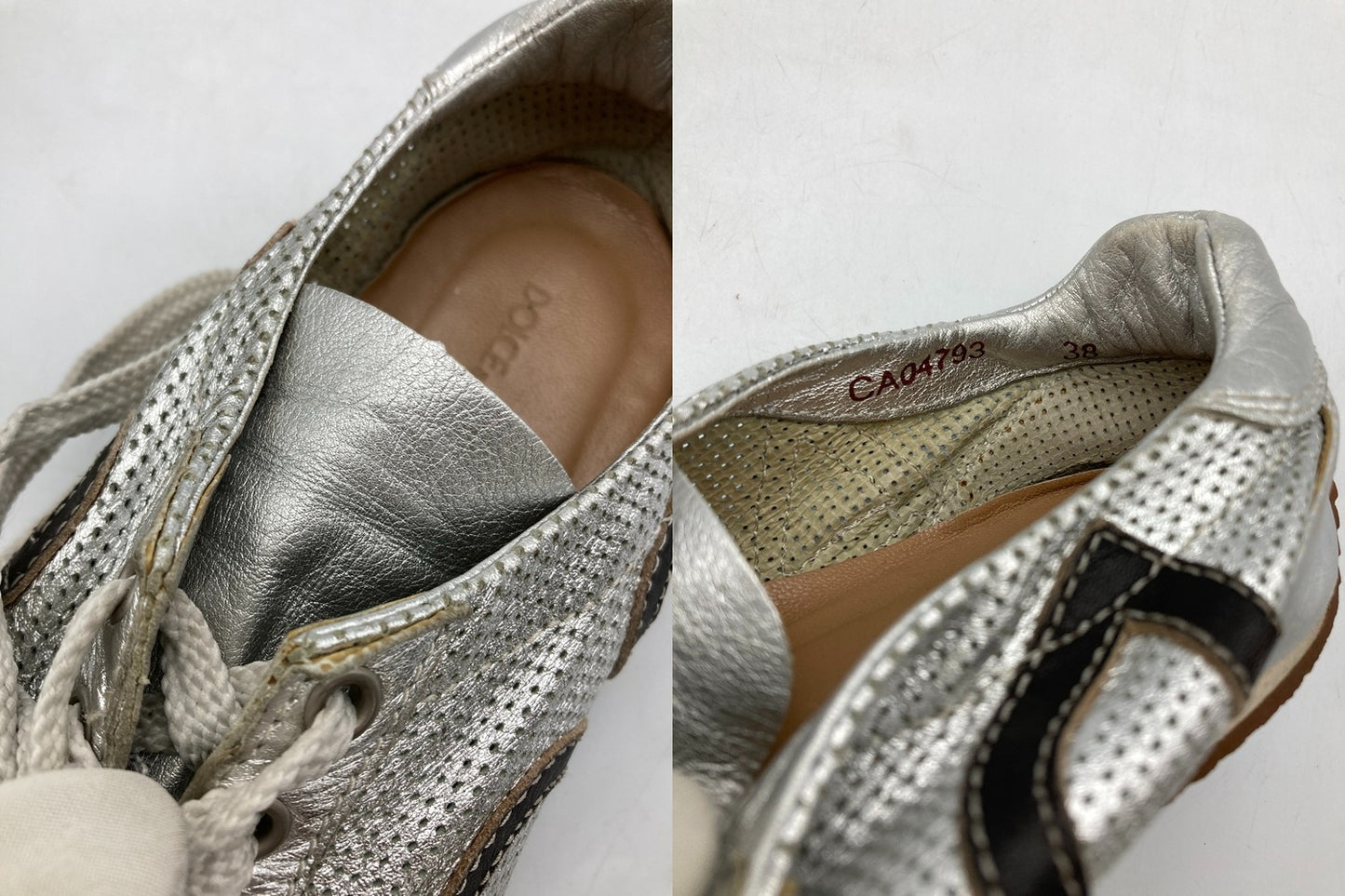 DOLCE＆GABBANA ドルチェ＆ガッバーナ メッシュレザー スニーカー サイズ38 中古 D4