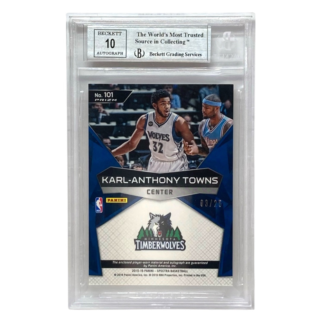 PANINI NBAカード SPECTRA PRIZM KARL-ANTHONY TOWNS TIMBERWOLVES 03/25 #101 中古 IT2