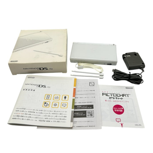 NINTENDO DS Lite クリスタルホワイト 本体 任天堂 ニンテンドー ゲーム 本体 中古 W４