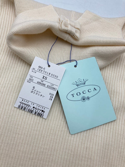 TOCCA トッカ タートルネック ハイネック カットソー サイズXS アイボリー 中古 D4