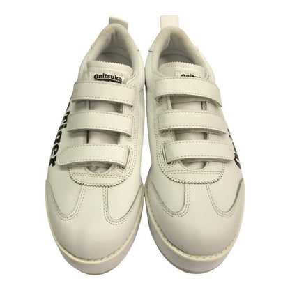 Onitsuka Tiger オニツカタイガー DELEGATION CHUNK W スニーカー レディース レザー 厚底 ロゴ ベルクロ ホワイト 23.5cm 1182A207 中古 T1