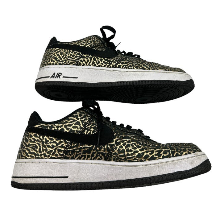 NIKE ナイキ エアフォースワン 488298-702 スニーカー 27cm 靴 シューズ AIR FORCE1 ゴールド エレファント 中古 W４