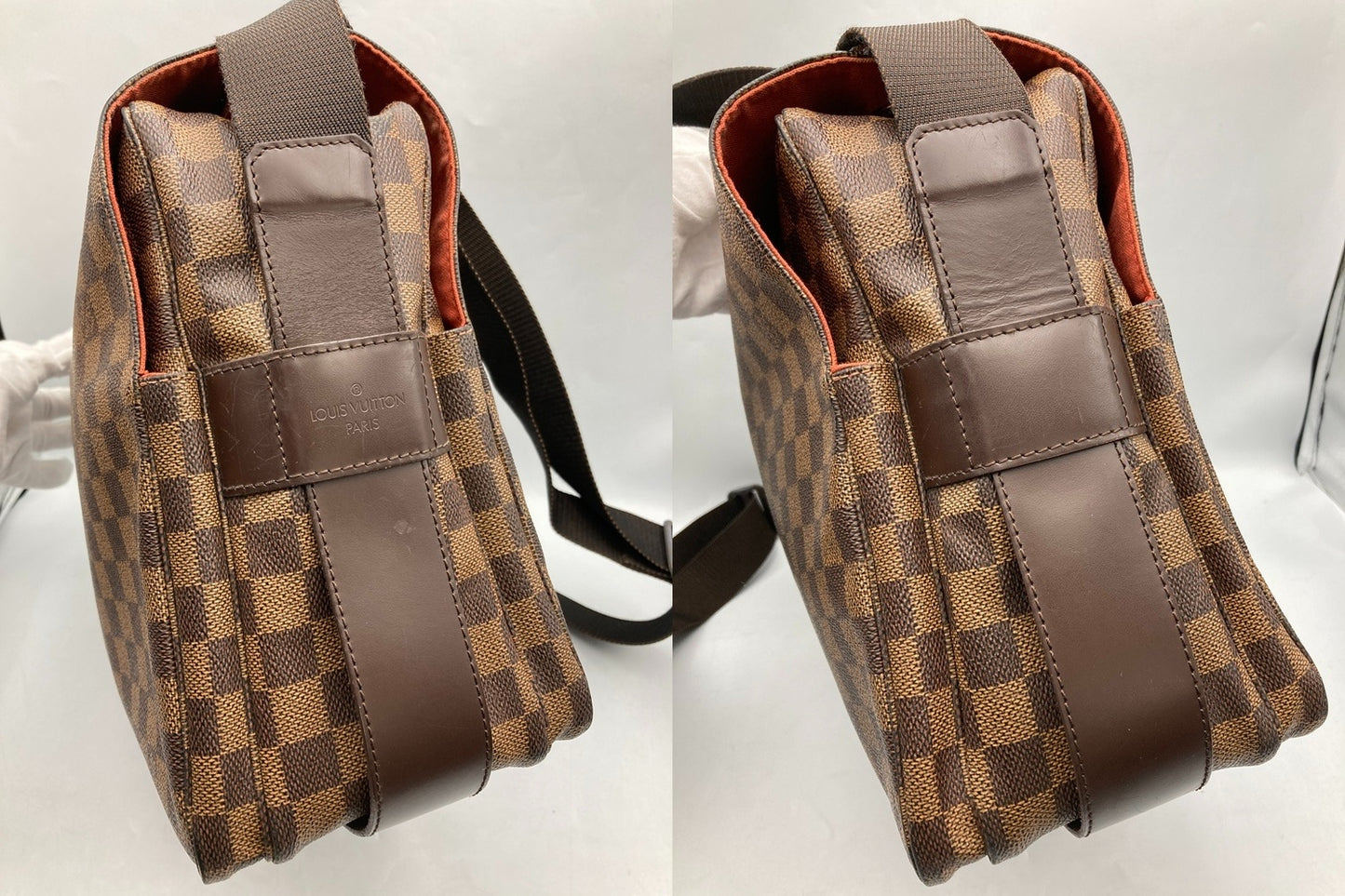 LOUIS VUITTON ルイヴィトン ダミエ エベヌ ナヴィグリオ ショルダーバッグ N45255 中古 D4