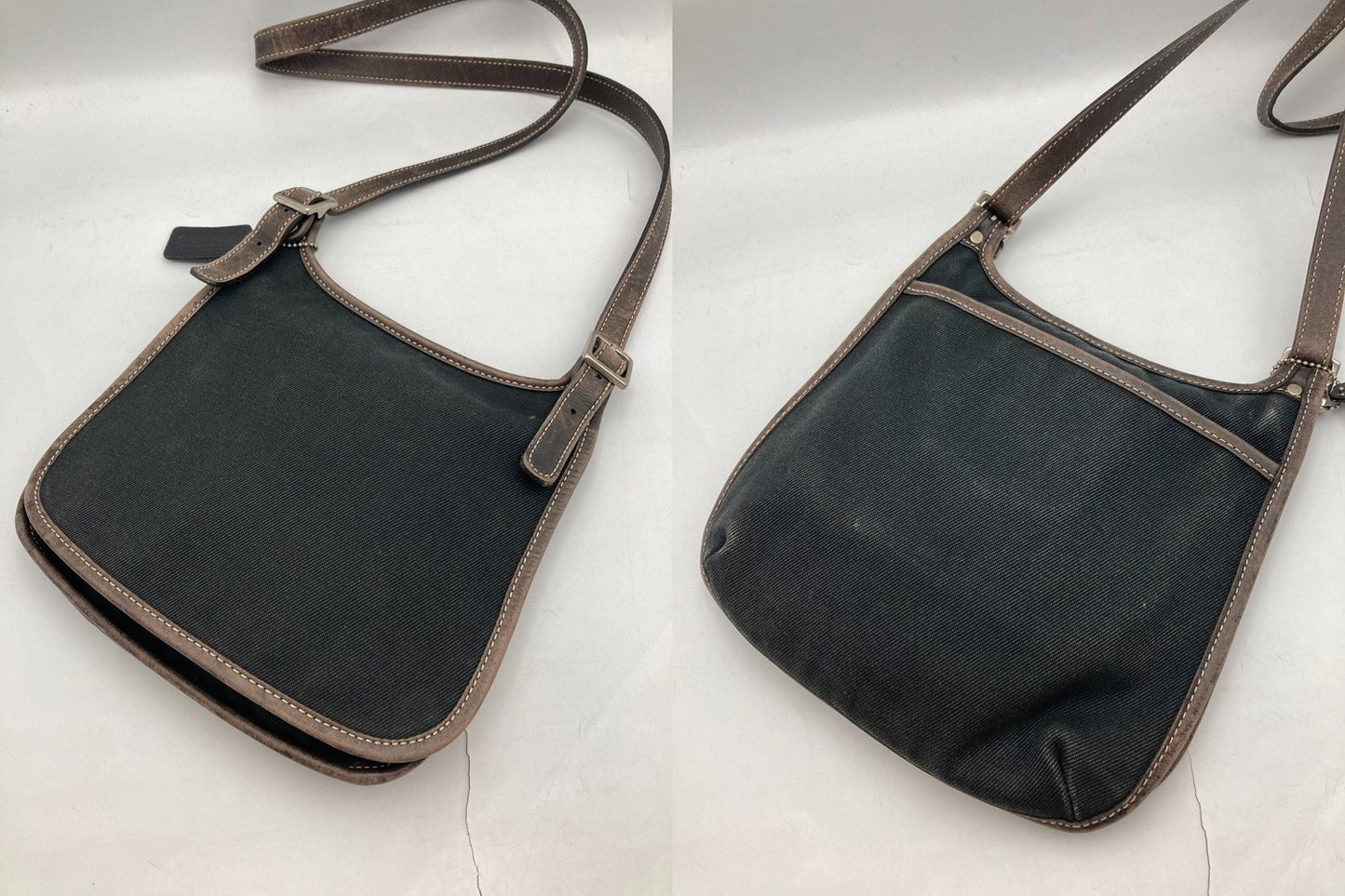 COACH コーチ USA製 キャンバス×レザー ショルダーバッグ 8114 中古 D4