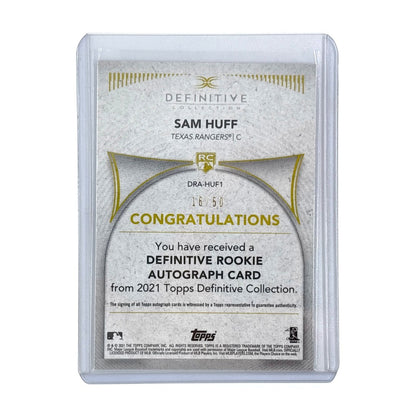TOPPS MLBカード DEFINITIVE COLLECTION SAM HUFF TEXAS RANGERS 16/50 #DRA-HUF1 中古 IT1