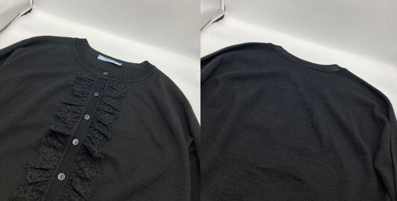 Blumarine ブルマリン フロントレース カーディガン サイズ IT38 ブラック 中古 D4