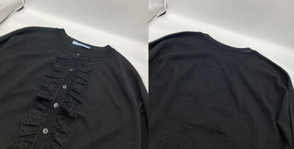 Blumarine ブルマリン フロントレース カーディガン サイズ IT38 ブラック 中古 D4