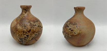 備前焼 岡山県重要無形文化財保持者 藤原建 備前小徳利 中古 D4