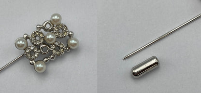 NINA RICCI ニナリッチ ネックレス イヤリング ピンブローチ セット 中古 D4