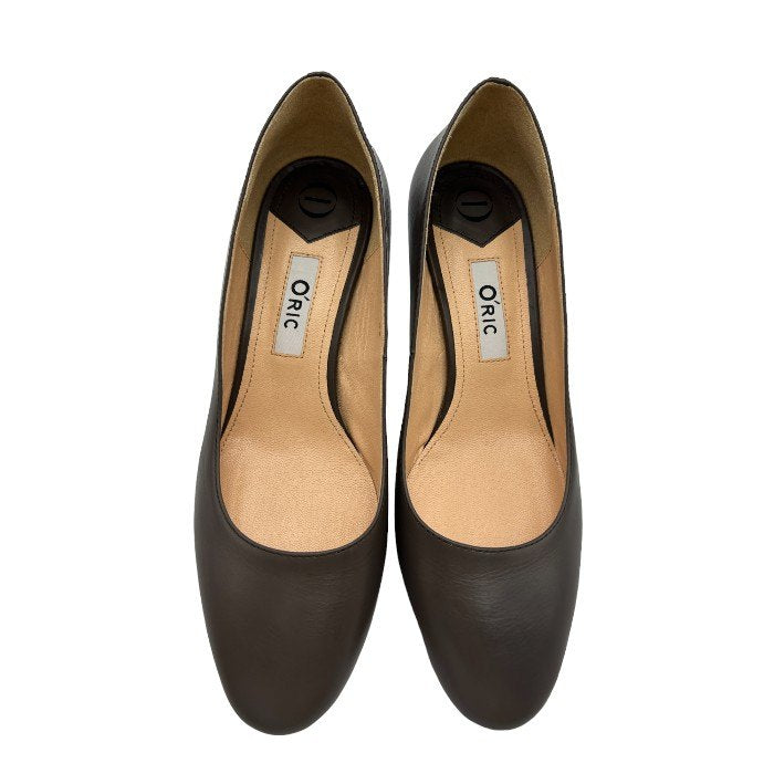 O'RIC オーリック GILLES レディース パンプス 35 1/2 (約22.5cm) 410-31851 ラウンドトゥ グレー 靴 シューズ 中古 W４