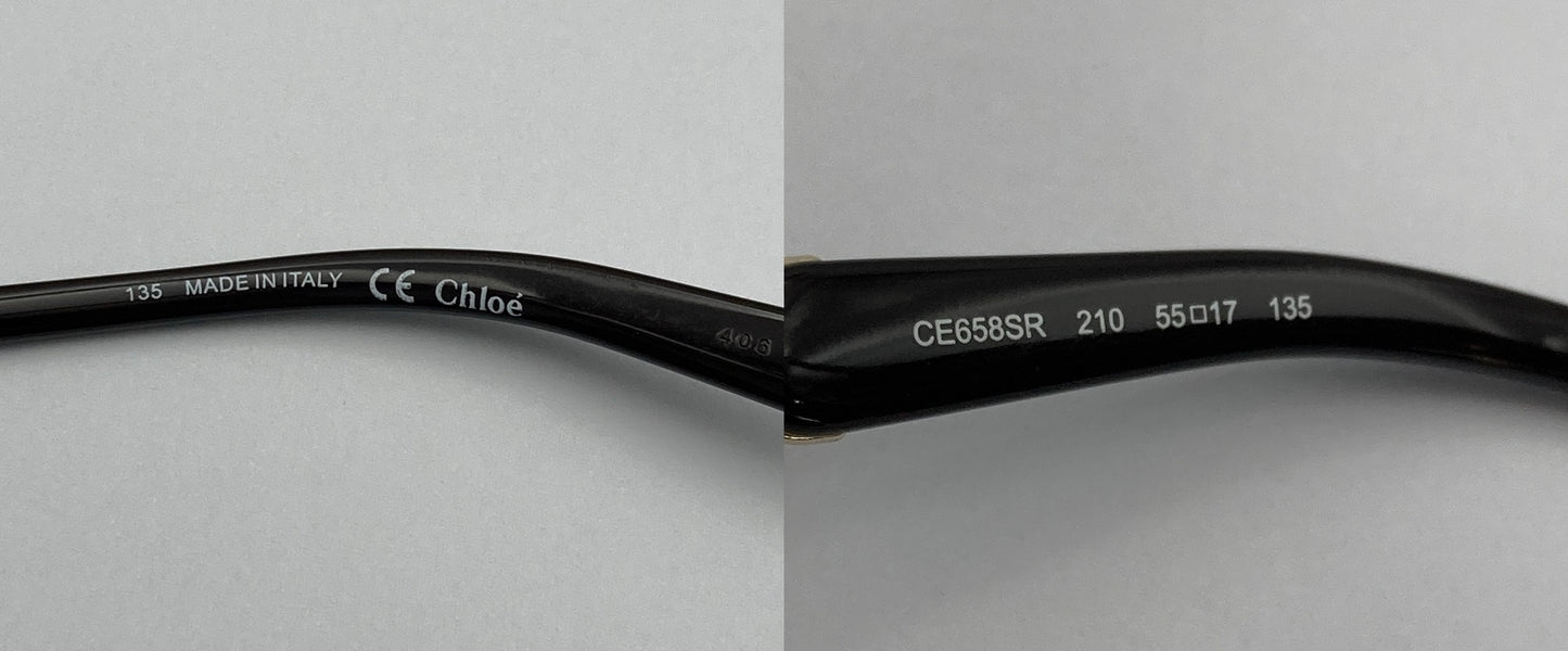 Chloe クロエ ラインストーン サングラス CE658SR 中古 D4