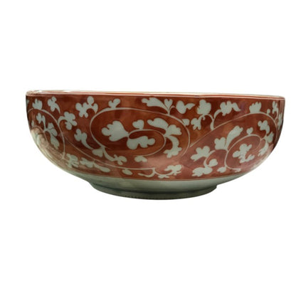 美濃焼 雅東窯 唐草 大鉢 器 鉢 陶器 中古 Y1