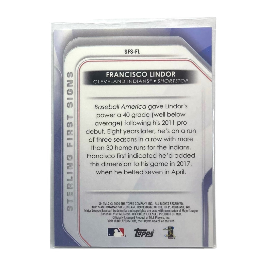 TOPPS MLBカード BOWMAN STERLING FRANCISCO LINDOR CLEVELAND INDIANS /99 #SFS-FL 中古 IT2