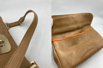 LONGCHAMP ロンシャン レザー ターンロック ショルダーバッグ 中古 D4