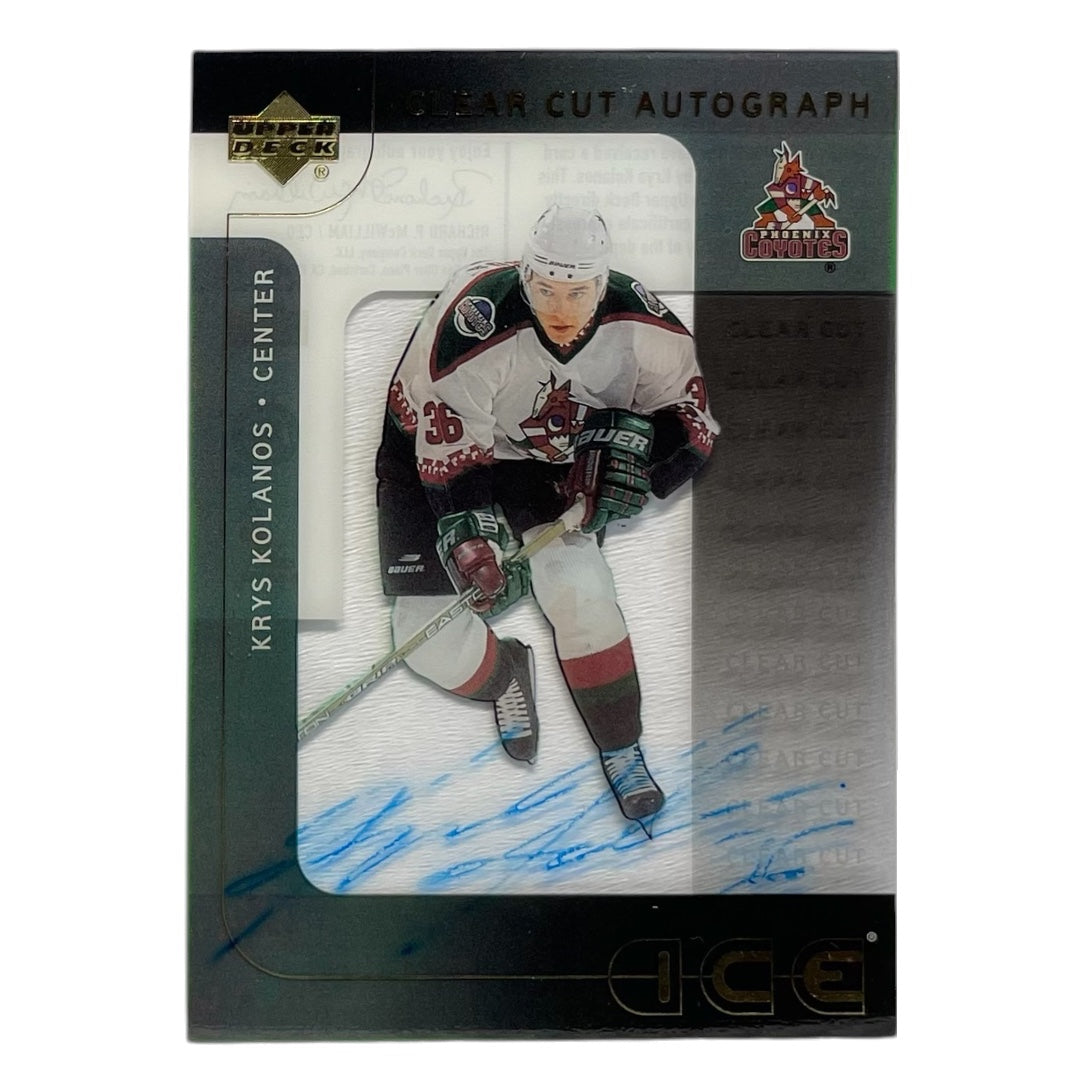 UPPER DECK NHLカード ICE CLEAR CUT KRYS KOLANOS PHOENIX COYOTES #KK 中古 IT2