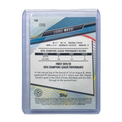 TOPPS サッカーカード FINEST LIONEL MESSI BARCELONA /250 #100 中古 IT2