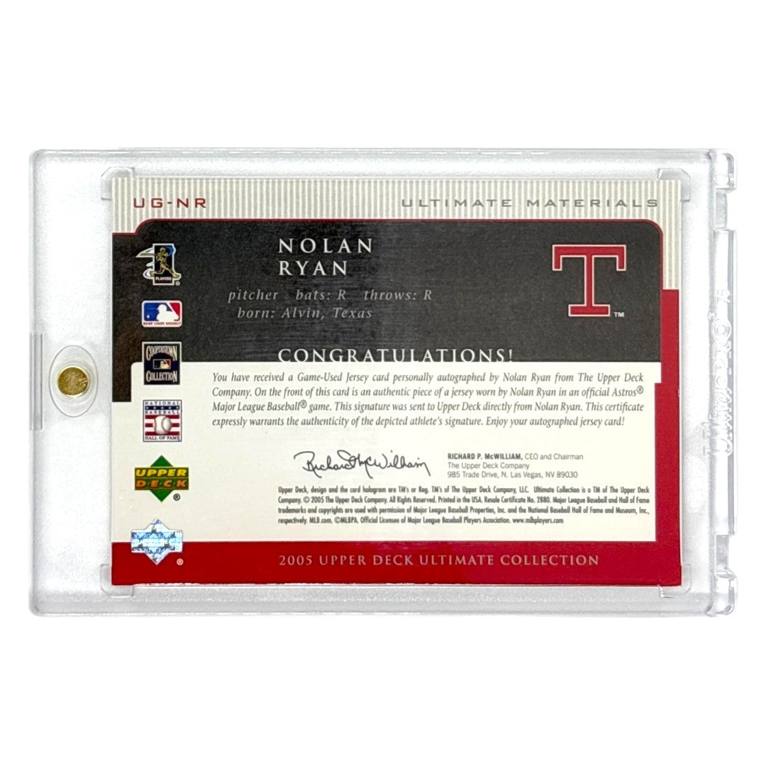 UPPER DECK MLBカード ULTIMATE COLLECTION NOLAN RYAN RANGERS /25 #UG-NR 中古 IT1