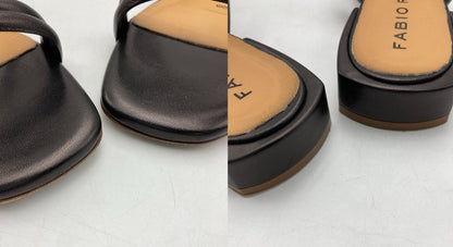 FABIO RUSCONI ファビオルスコーニ レザー クワッドラインサンダル サイズ37 中古 D4