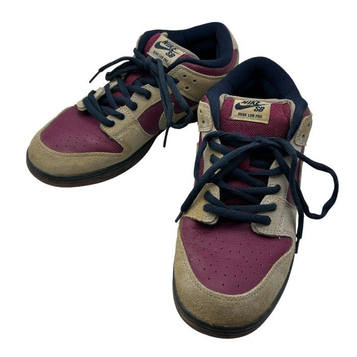NIKE SB DUNK LOW PRO ナイキエスビー ダンク ロー プロ スニーカー BQ6817-001 バーガンディ/グレー 28cm ナイキ 靴 シューズ メンズ 希少 中古 W４