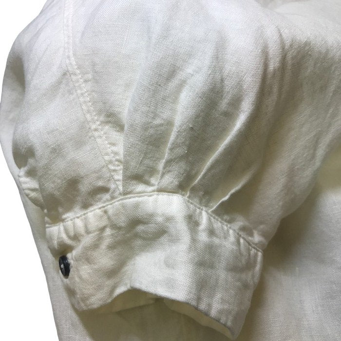 Honnete オネット シャツワンピース レディース 麻 トップス ホワイト 半袖 夏 中古 KW1