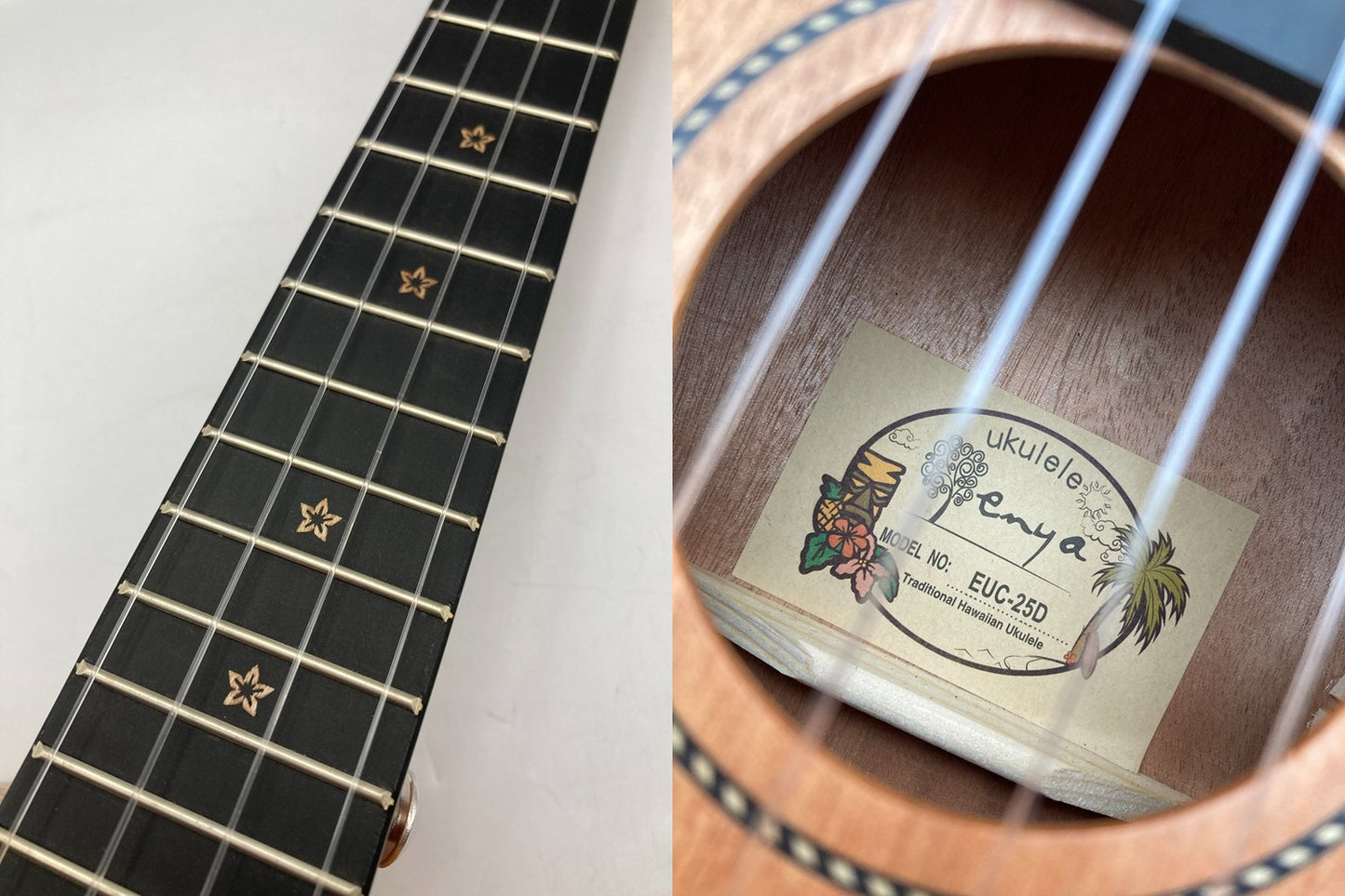 Enya エンヤ コンサートウクレレ EUC-25D マホガニー単板 初心者 9点セット 中古 D4