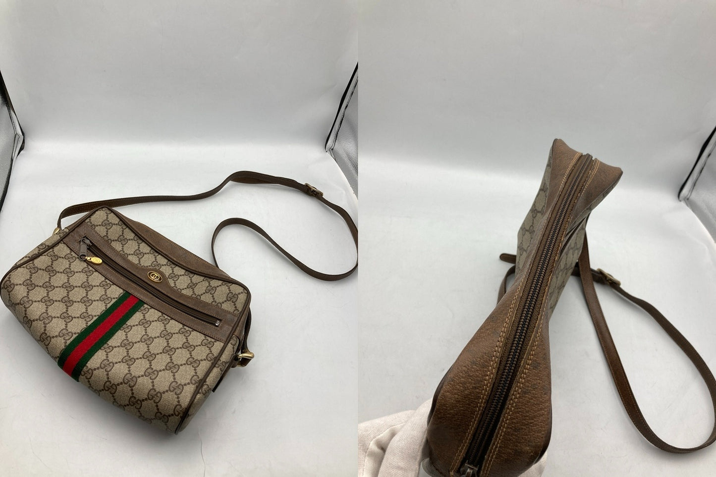 GUCCI オールドグッチ GGスプリーム シェリーライン ショルダーバッグ 中古 D4