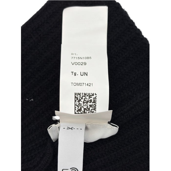 STONE ISLAND ストーンアイランド ニット帽 ブラック V0029 帽子 メンズ ウール 秋 冬 中古 W1
