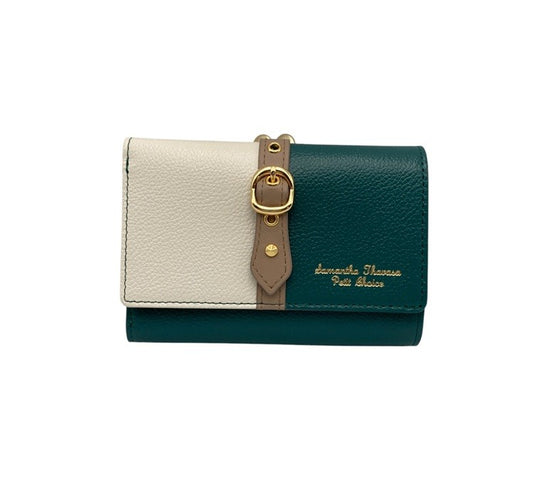 Samantha Thavasa Petit Choice サマンサタバサ プチチョイス バイカラー フロントベルト 口金折財布 中古 D4