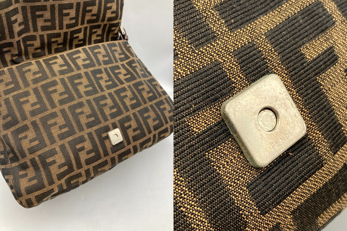 FENDI フェンディ ズッカ柄 マンマバケット ワンショルダーバッグ 中古 D4