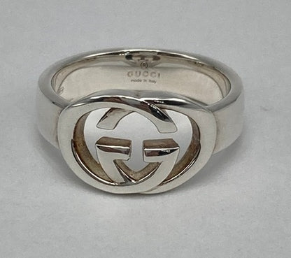 GUCCI グッチ インターロッキングG ブリットリング シルバー925 サイズ14.5号 中古 D4