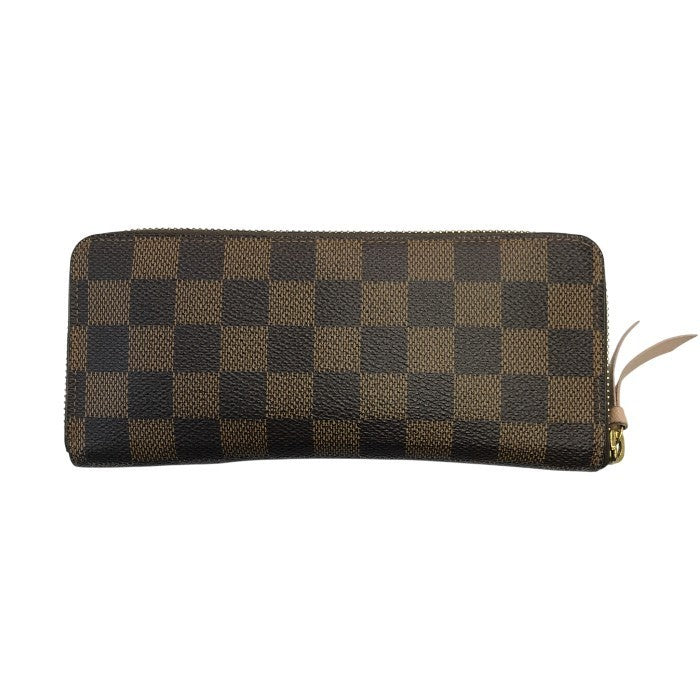 LOUIS VUITTON ルイヴィトン ポルトフォイユ クレマンス ダミエ 長財布 レディース ラウンドジップ クラッチバッグ ローズ・バレリーヌ N41626 中古 T1