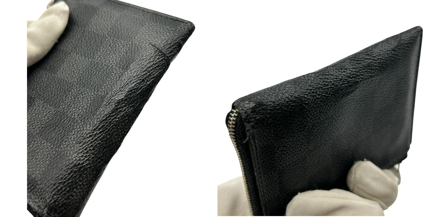 LOUIS VUITTON ルイヴィトン ダミエグラフィット ポルトモネNM コインケース メンズ N63237 小銭入れ ブランド ミニ コンパクト 中古 W４