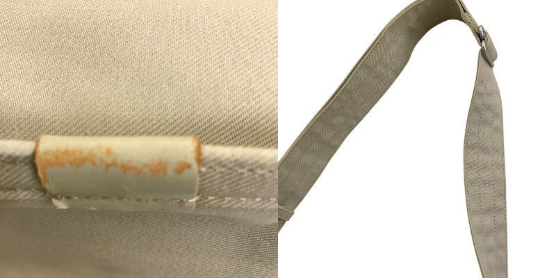 PORTER GIRL ポーター ガール NAKED ネイキッド ショルダーバッグ M ベージュ 鞄 キャンバス レディース 中古 WK1