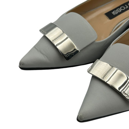 sergio rossi セルジオロッシ sr1 フラットパンプス 37 1/2 (約24.5cm) 靴 シューズ レディース レザー  中古 Ｗ４