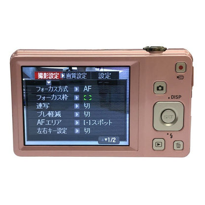 CASIO EXILIM コンパクト デジタルカメラ ピンク 光学5倍ズーム USB充電 EX-ZS5PK 中古 T1