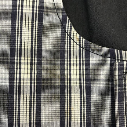 ヴィヴィアンウエストウッドマン ジレ メンズ チェック柄 ベスト オーブボタン ネイビー/ブラック 46サイズ 4447-1903 中古 T1