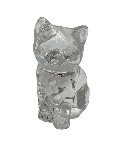 Meissen マイセンクリスタル キャット 置物 中古 D4