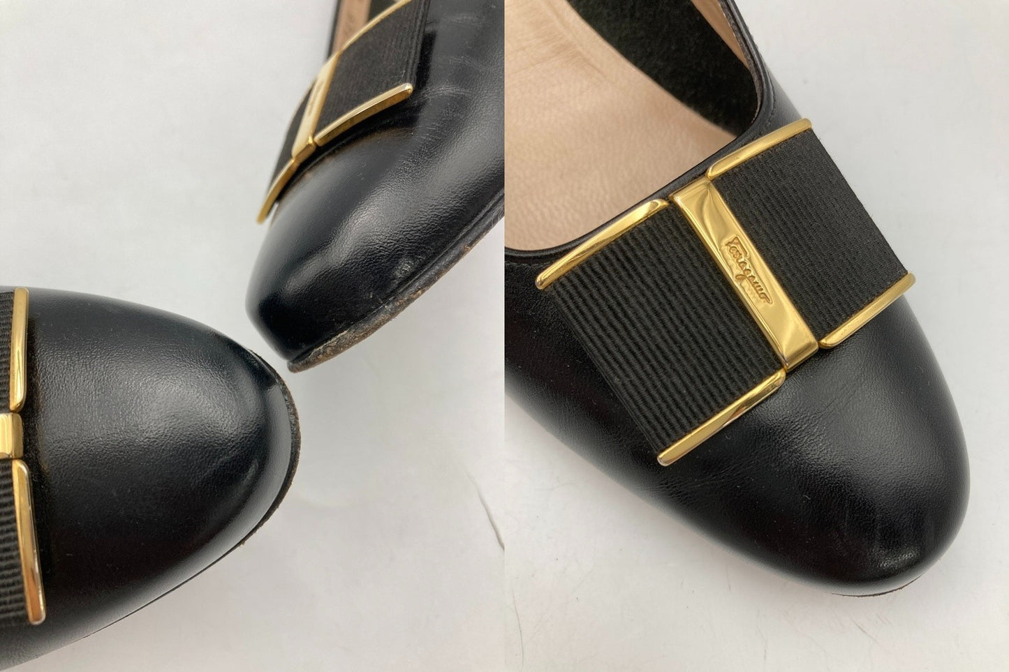Salvatore Ferragamo サルヴァトーレフェラガモ ヴァラリボン パンプス サイズ6 レディース 中古 D4