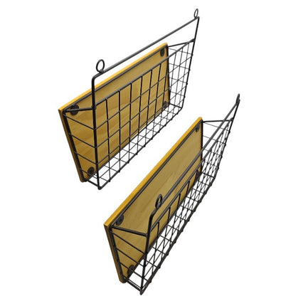 ヴィンテージ風 レターホルダー ドアマガジン ウォールラック 2個セット インテリア 小物入れ おしゃれ 中古 W４