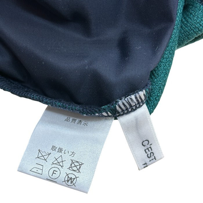 未使用品 C'est moijeu セモア―ジュ ナイロン 切り替え プルオーバー F LT-104092 グリーン ネイビー トップス レディース シャツ 長袖 秋 中古 W４