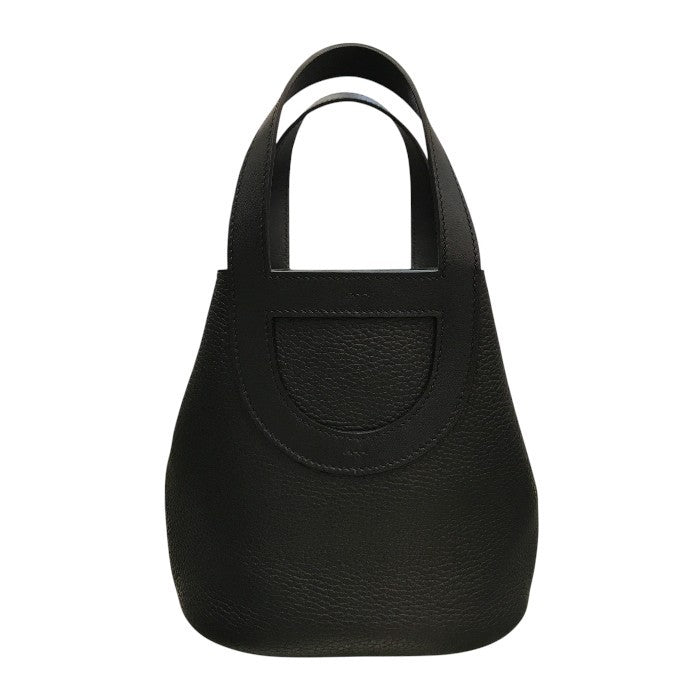 HERMES エルメス インザループ 18 トートバッグ レディース トリヨンクレマンス レザー ハンドバッグ コンパクト シルバー金具 ノワール 中古 T1