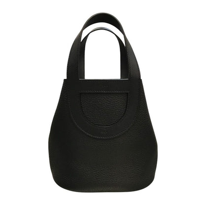 HERMES エルメス インザループ 18 トートバッグ レディース トリヨンクレマンス レザー ハンドバッグ コンパクト シルバー金具 ノワール 中古 T1