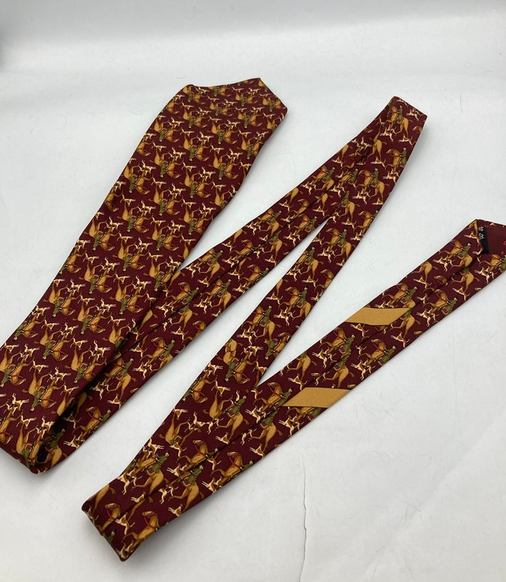 Salvatore Ferragamo サルヴァトーレ フェラガモ 馬柄 乗馬 ネクタイ 中古 D4
