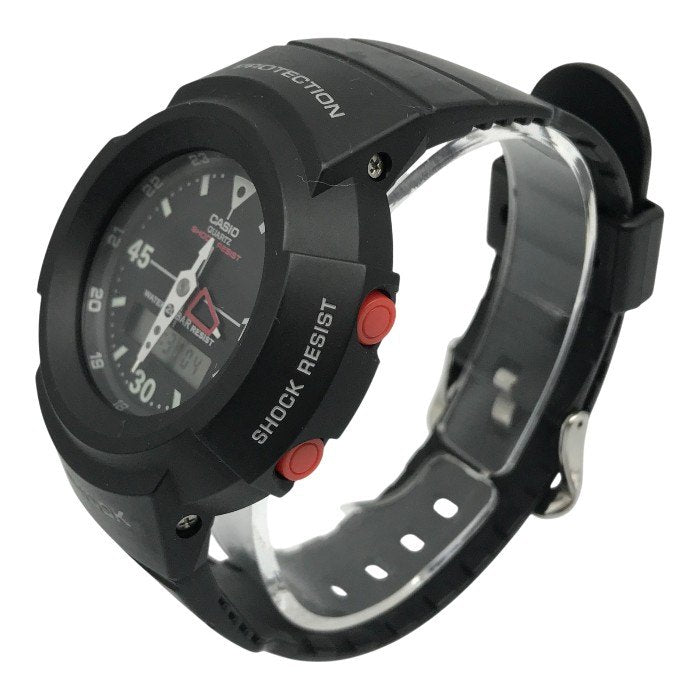 CASIO G-SHOCK 腕時計 メンズ アナログ/デジタル クォーツ 復刻 コンビネーションモデル ブラック AW-500E-1EJF 中古 T1