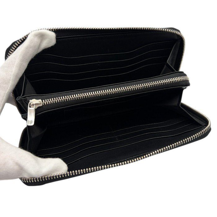 PELLE MORBIDA ペッレモルビダ ラウンドファスナー 長財布 ブラック メンズ レザー おしゃれ 小銭入れ カード入れ 中古 W４
