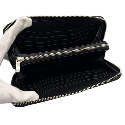 PELLE MORBIDA ペッレモルビダ ラウンドファスナー 長財布 ブラック メンズ レザー おしゃれ 小銭入れ カード入れ 中古 W４